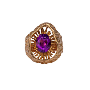 Deakin and Francis Amethyst 1970's Ring