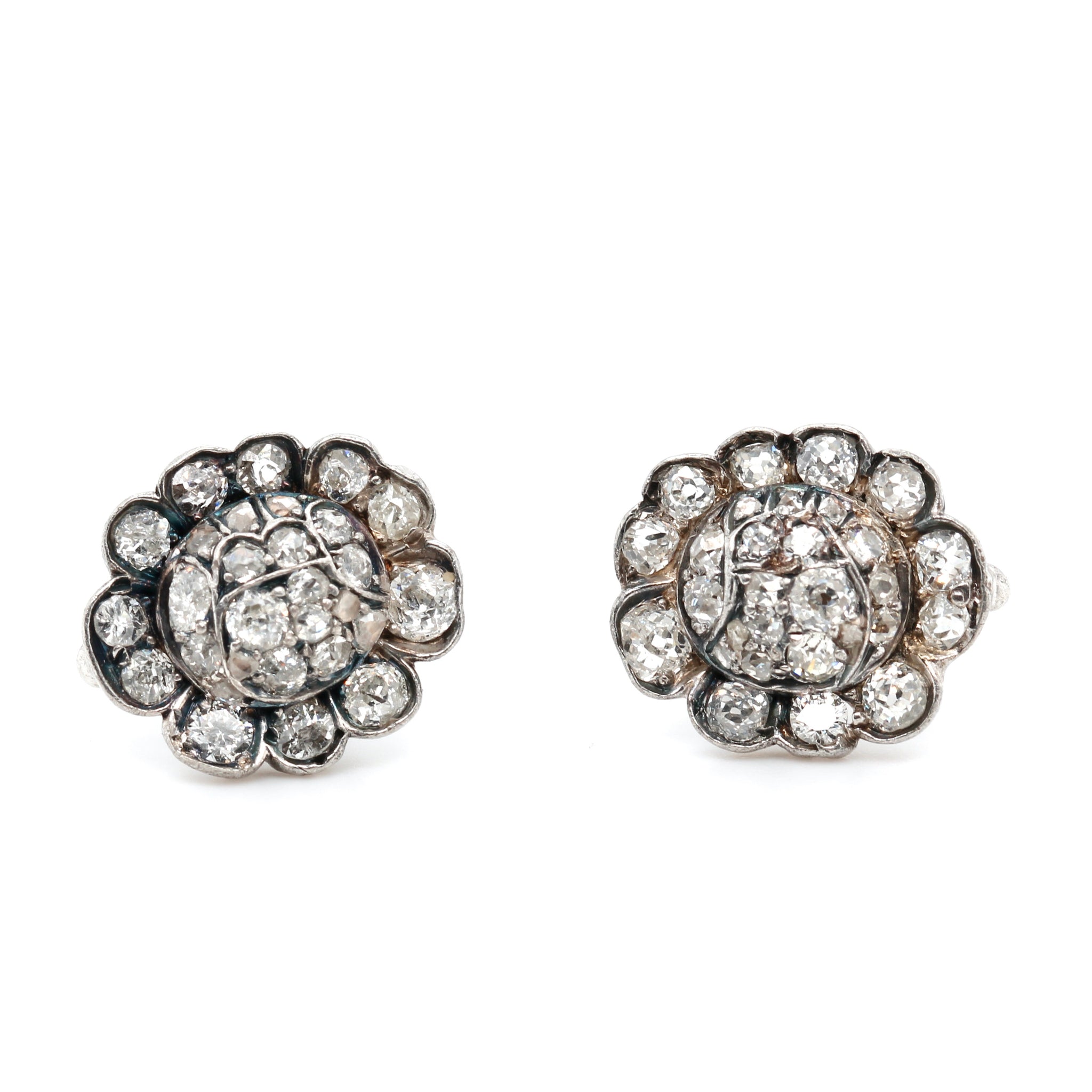 Victorian Pavé Diamond Earrings