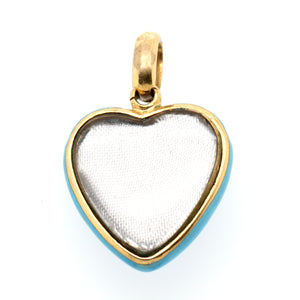 Victorian Turquoise Diamond Heart Pendant