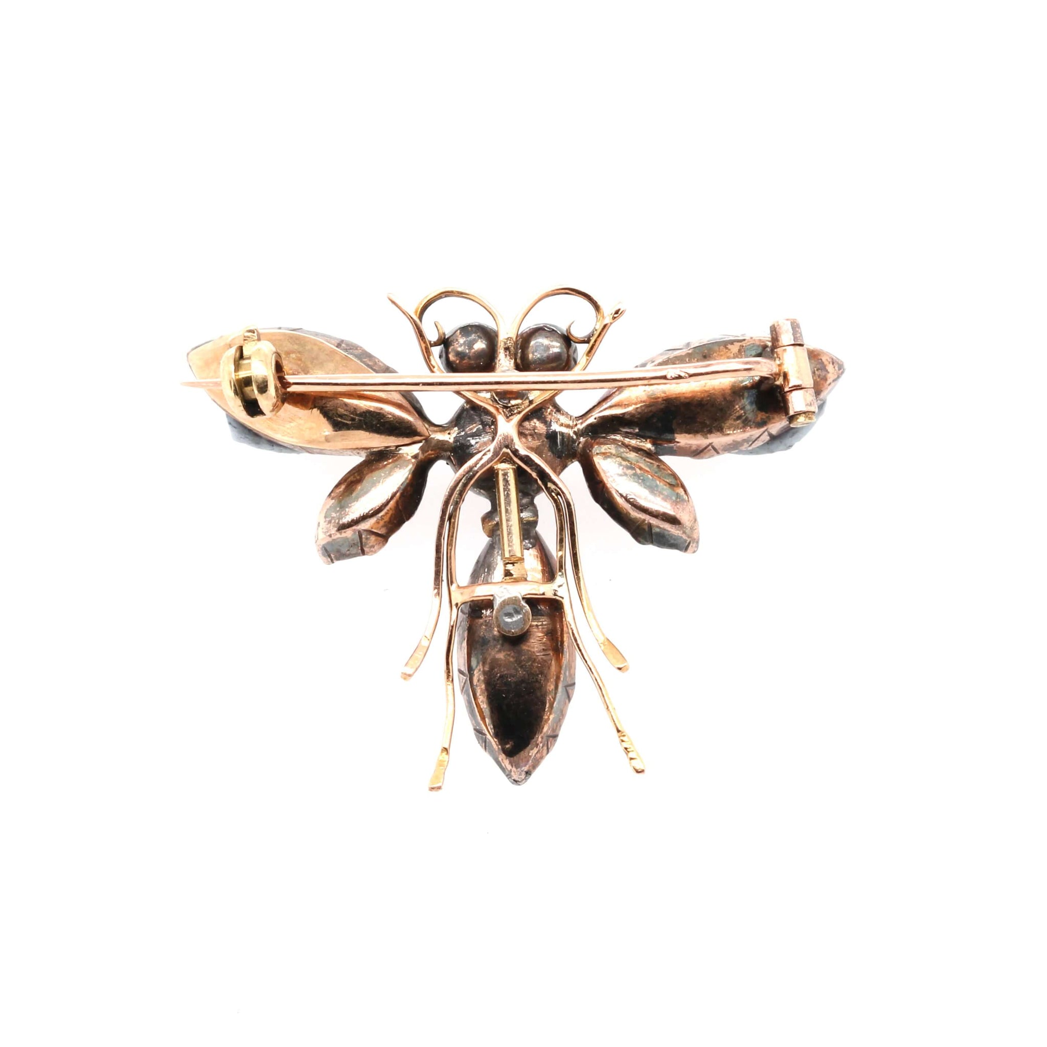 French Garnet Bug Brooch