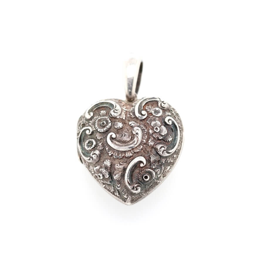 Early Victorian Silver Heart Locket
