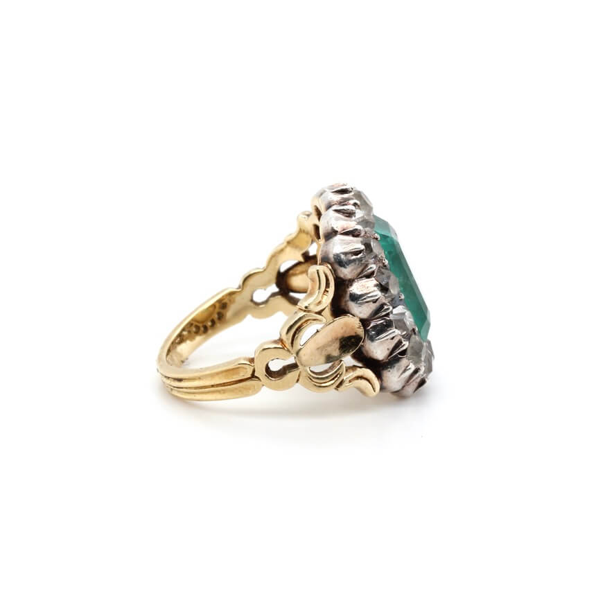 Victorian Emerald and Diamond Ring