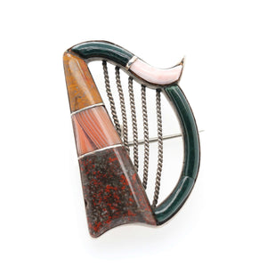 Victorian Celtic Harp Brooch