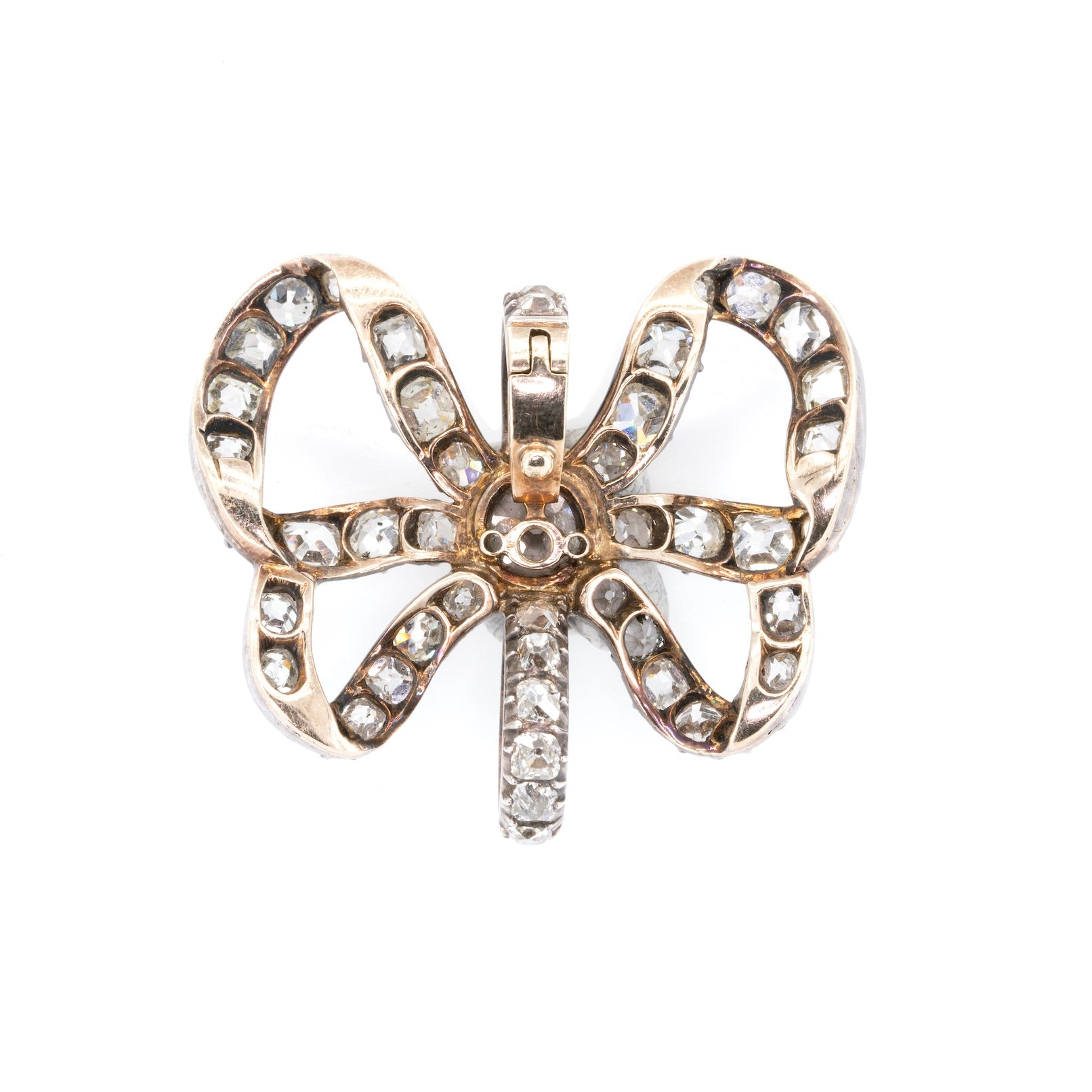 Victorian Diamond Bow Pendant