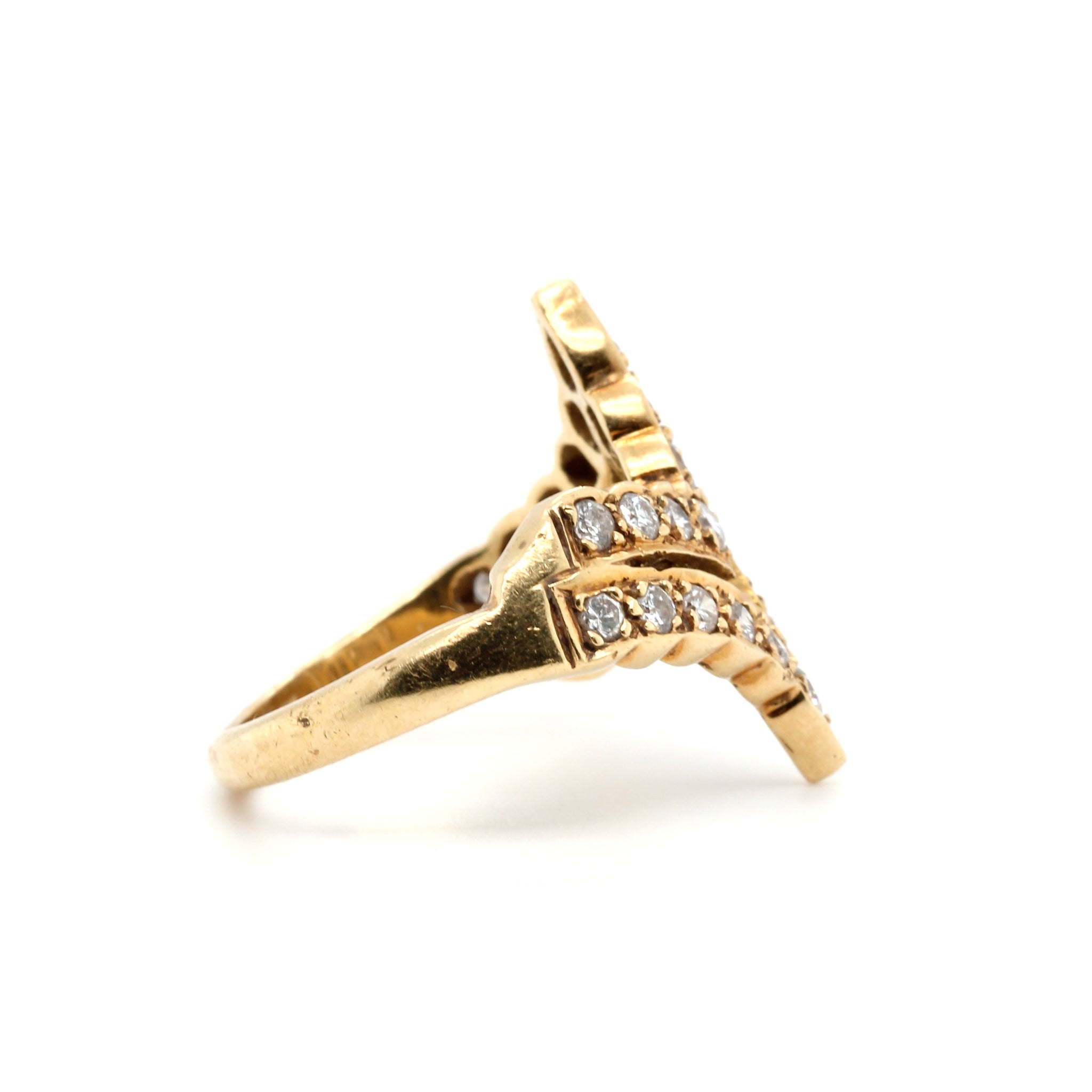 Alan Martin Gard Diamond and Gold Ring