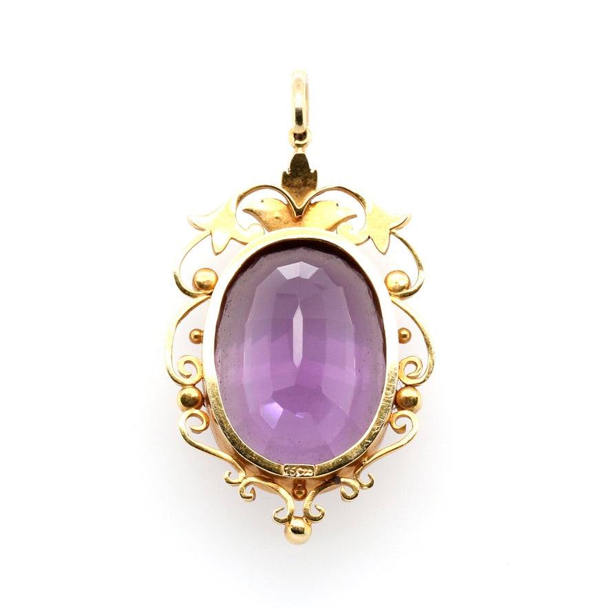 Victorian Amethyst and Pearl Pendant