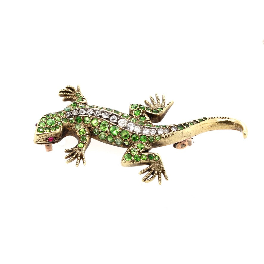 Victorian Salamander Brooch