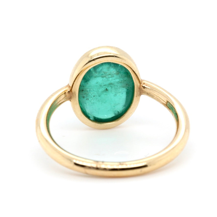 Emerald Cabuchon Ring