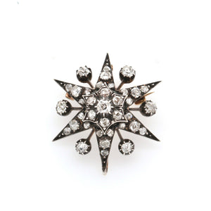 Victorian diamond star brooch/pendant