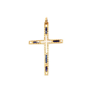 Victorian Enamel and Gold Cross Pendant