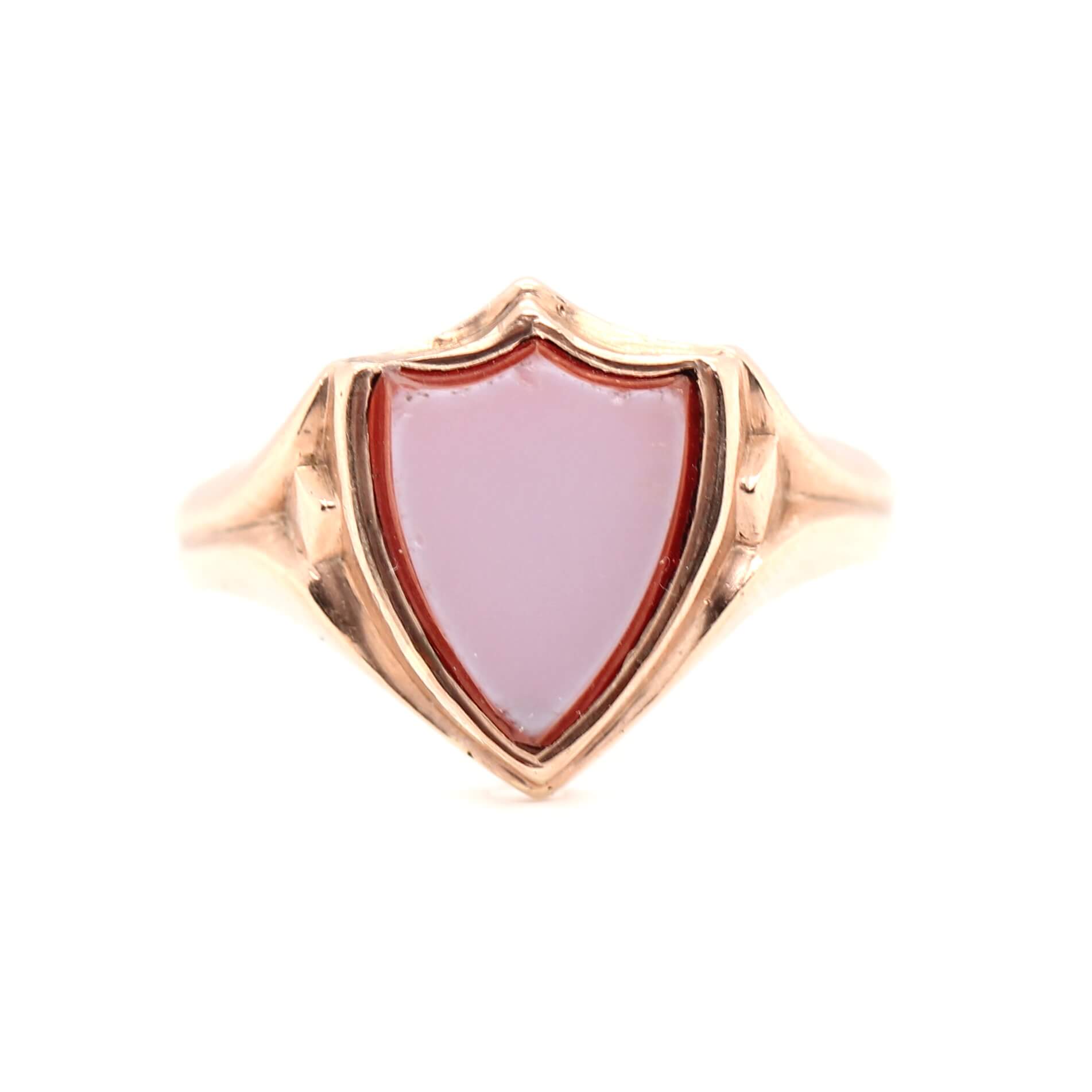 Victorian Agate Shield Ring