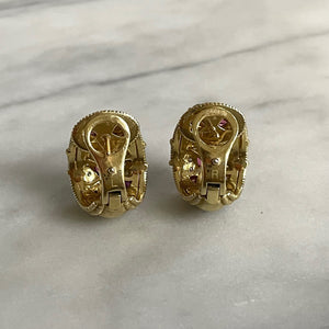 Tourmaline & Diamond Clip Earrings