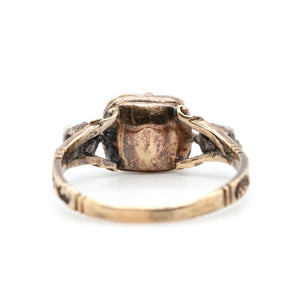 Georgian Rose Cut Garnet and Diamond Ring