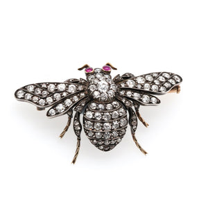 Victorian Diamond Bee Brooch
