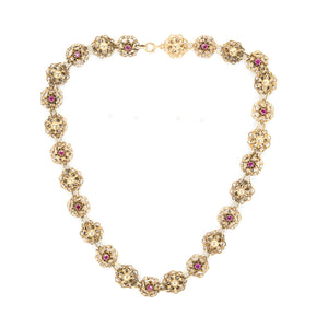 Victorian Ruby and Gold Collar Necklace