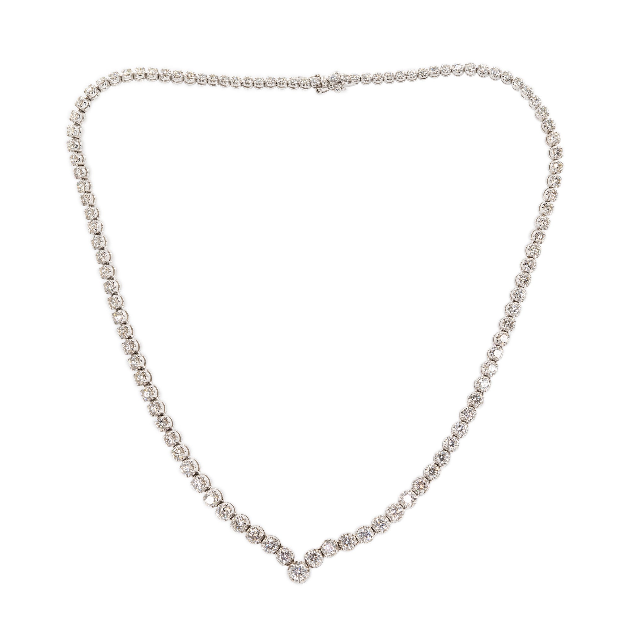 Modern 18ct Diamond Necklace