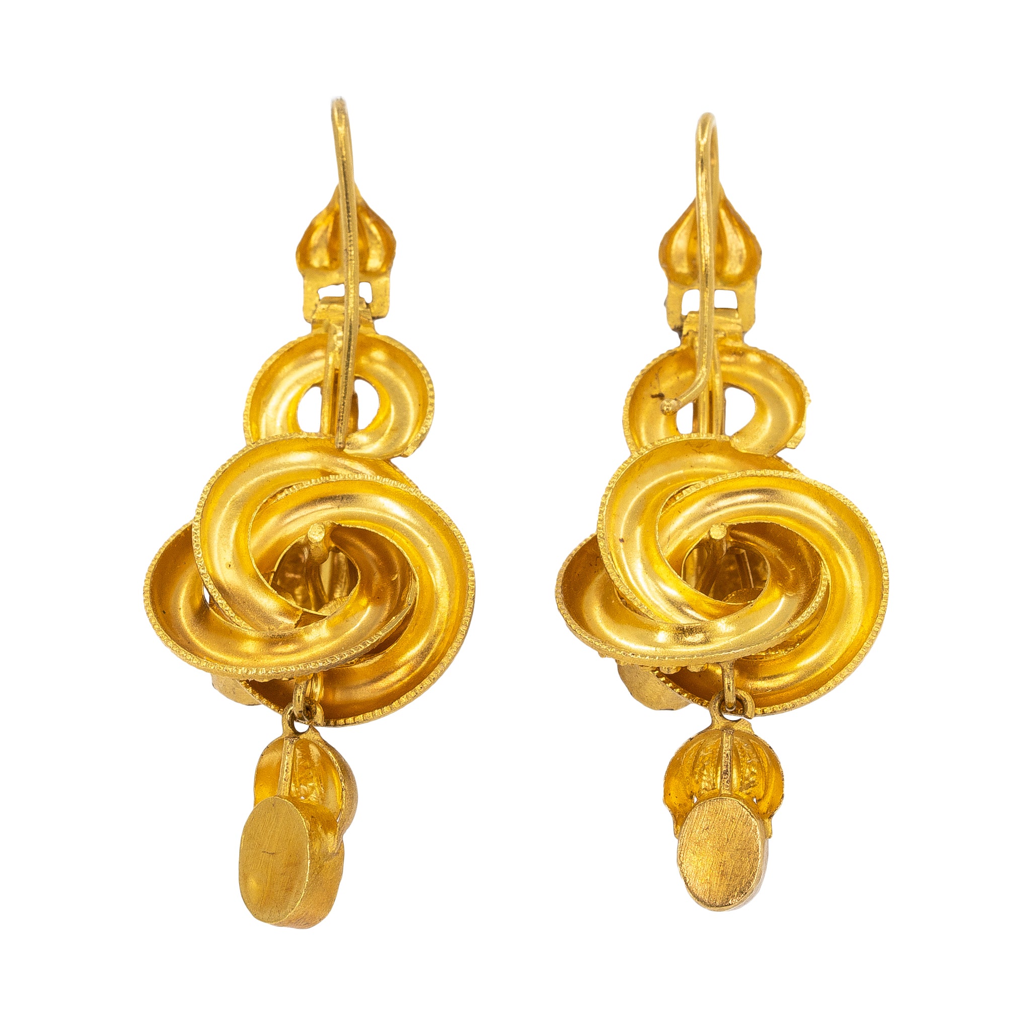 Victorian Aquamarine Gold Drop Earrings