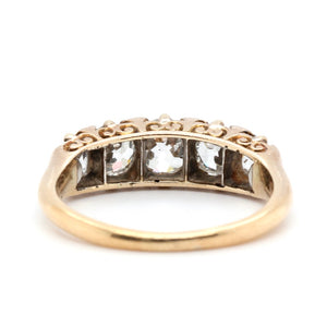 Victorian 18ct 5 Stone Old Cut Diamond Ring