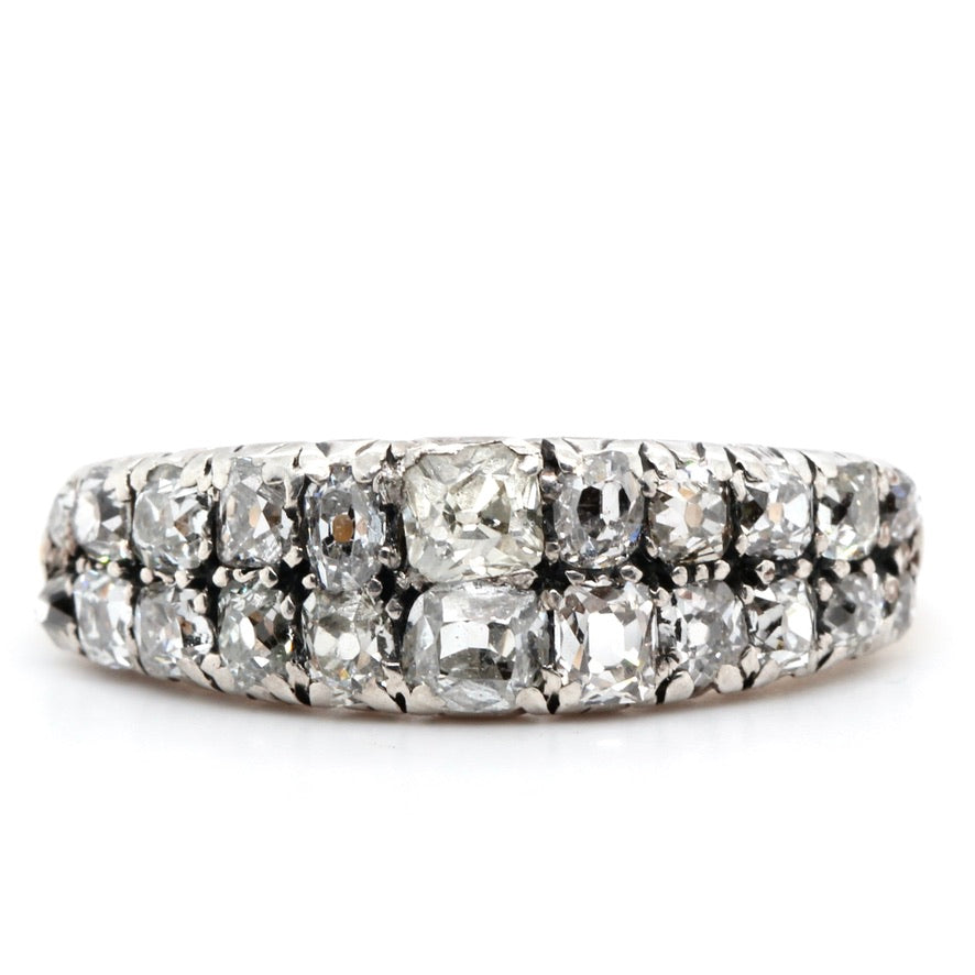 Victorian Two Row Diamond Ring