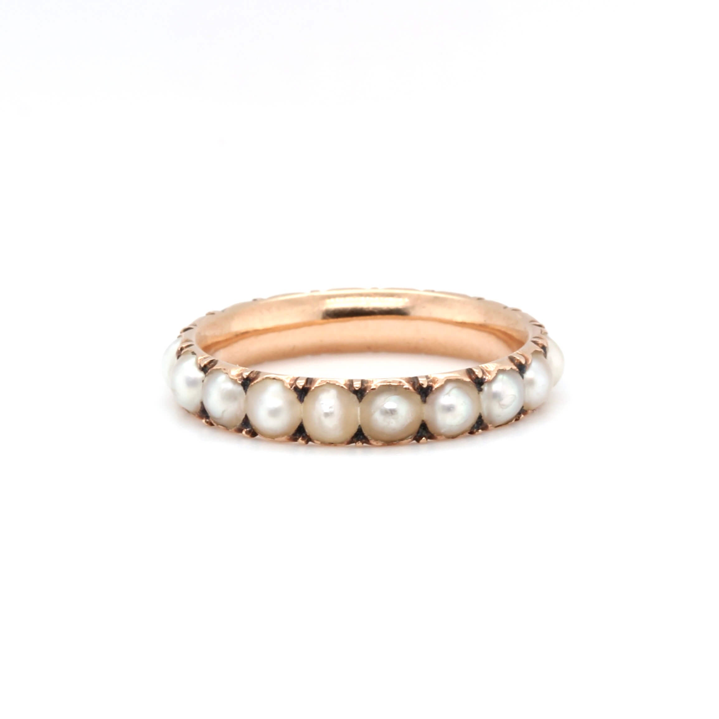 Antique Pearl Ring 835 Silver 18K Rose Gold Portugal | eBay