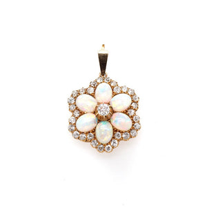 Victorian Opal and Diamond Pendant
