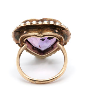 Victorian Amethyst Heart Shaped Ring