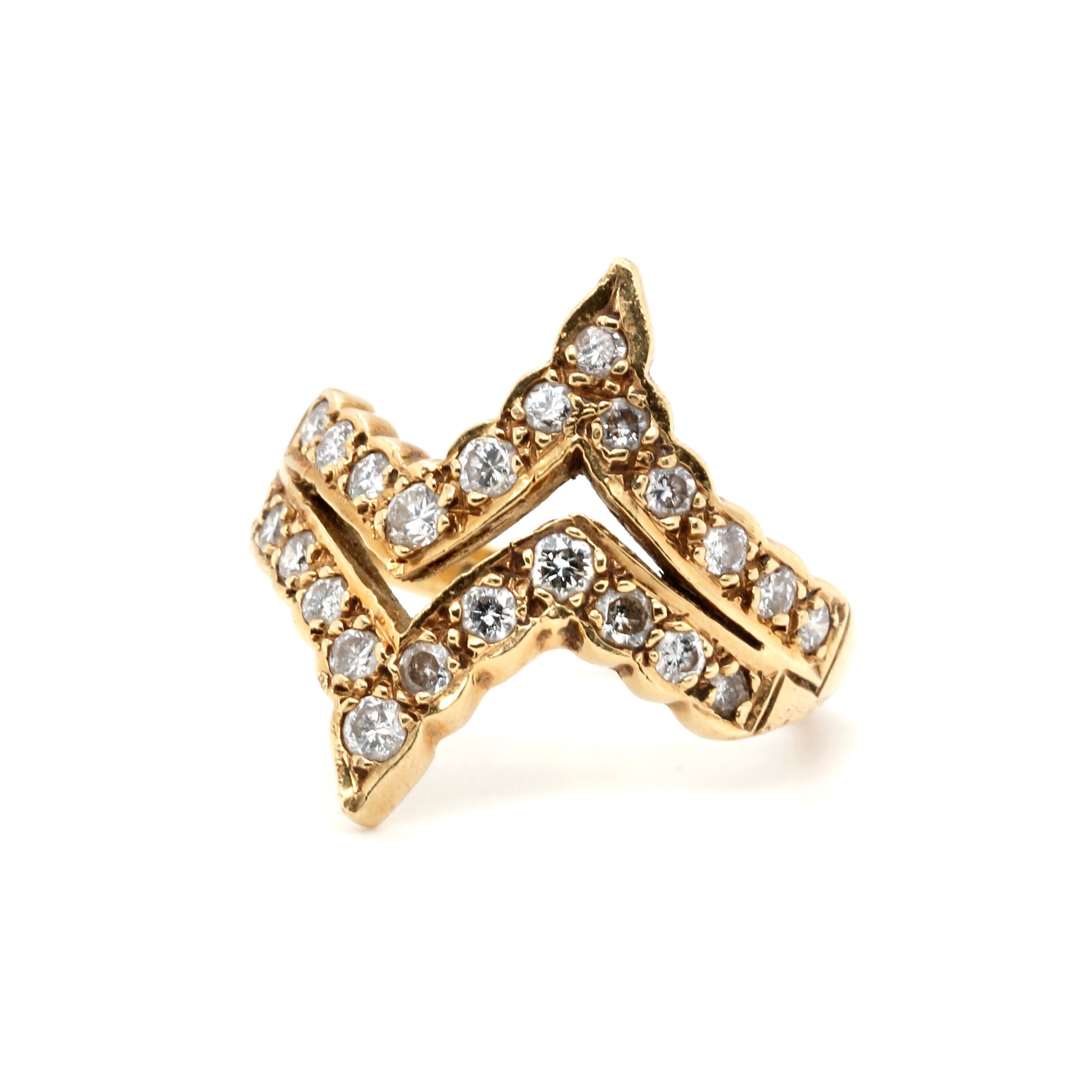 Alan Martin Gard Diamond and Gold Ring