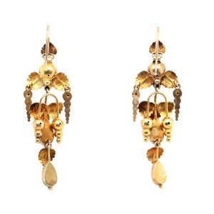 Victorian Aquamarine and Gold Drop Earrings