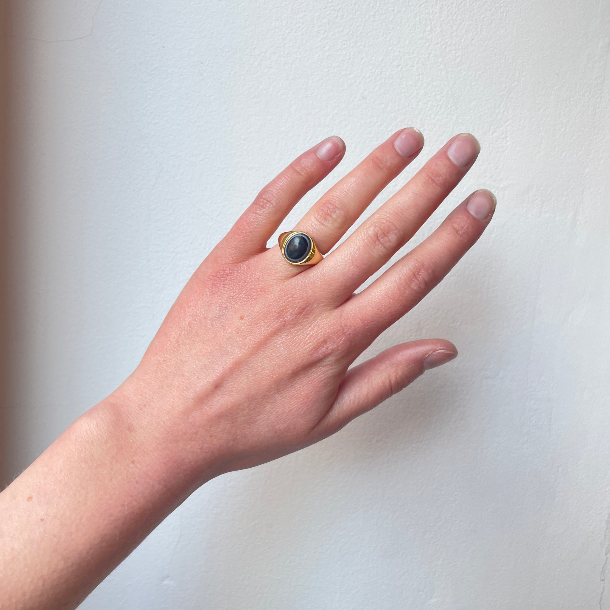 Edwardian Banded Agate Ring