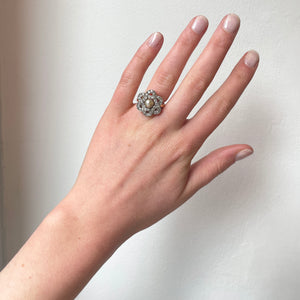 Victorian Pearl Diamond Ring