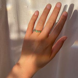 Victorian Demantoid Garnet and Diamond Ring