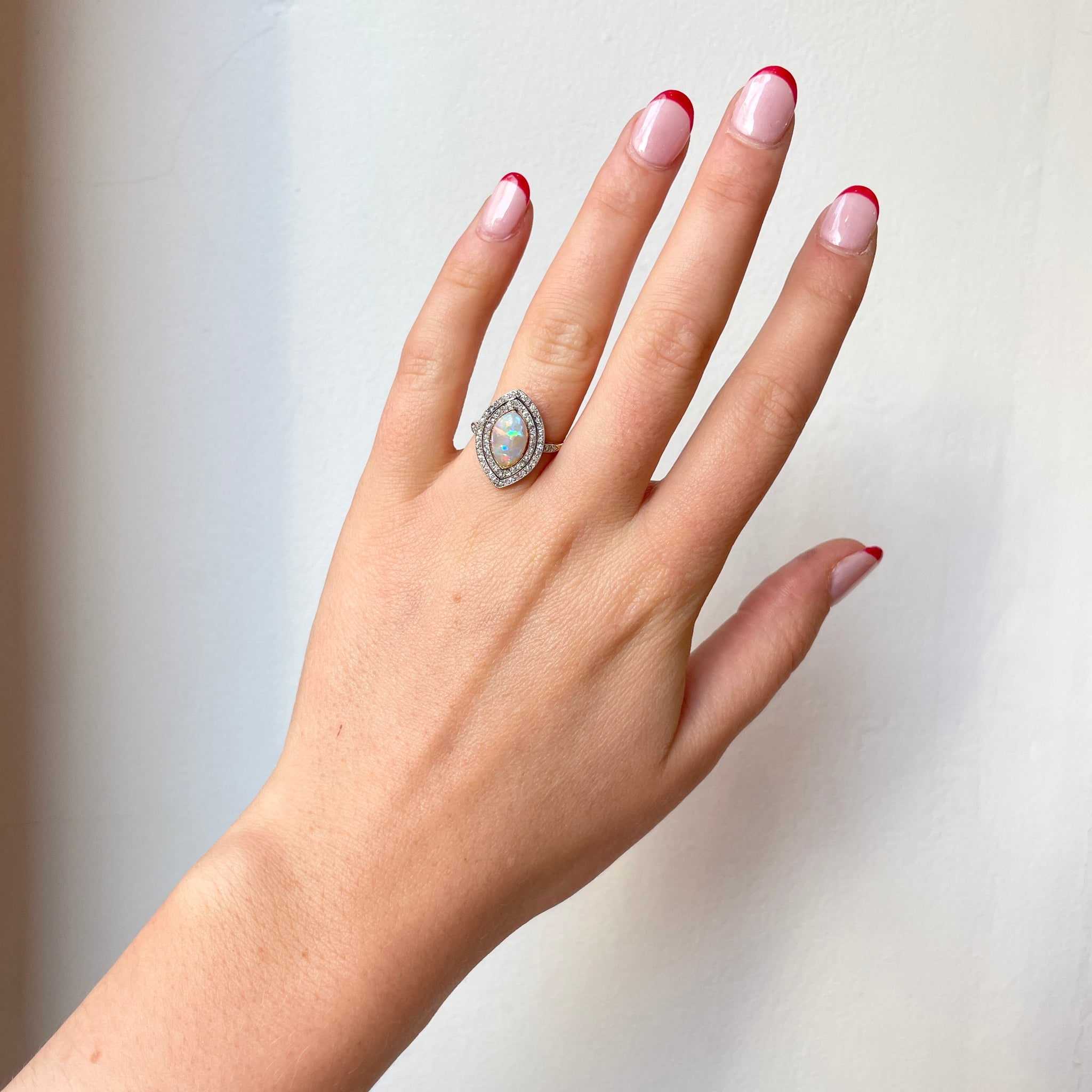 Edwardian Opal Diamond Ring