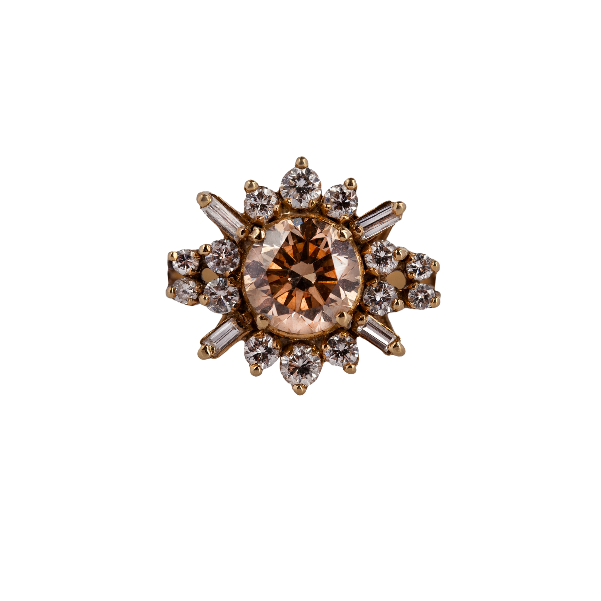1970s Diamond Starburst Ring